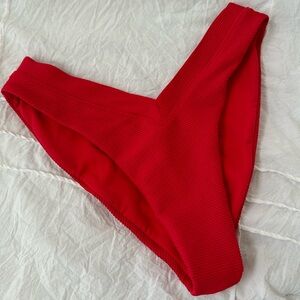 Red bikini bottoms